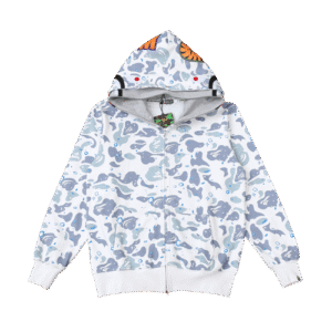 BAPE DOUBLE HOODIE - CAMO WHITE
