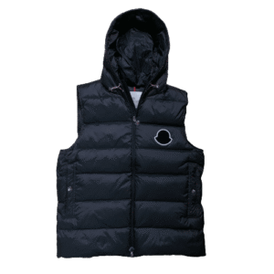 MONCLR GILET - BLACK LOGO